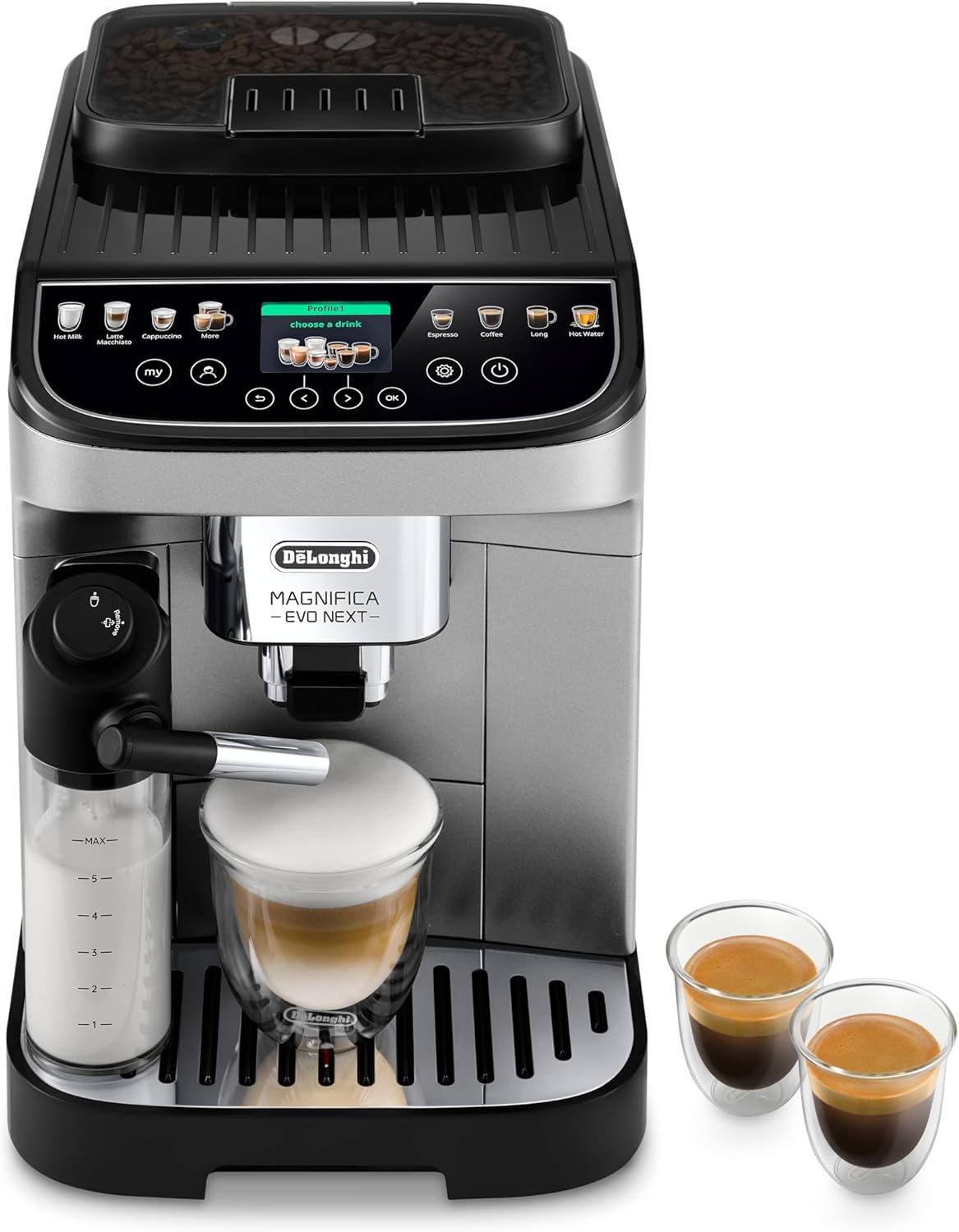 De'Longhi Magnifica Evo Next – Automatic Espresso Machine with Grinder & Milk Frother