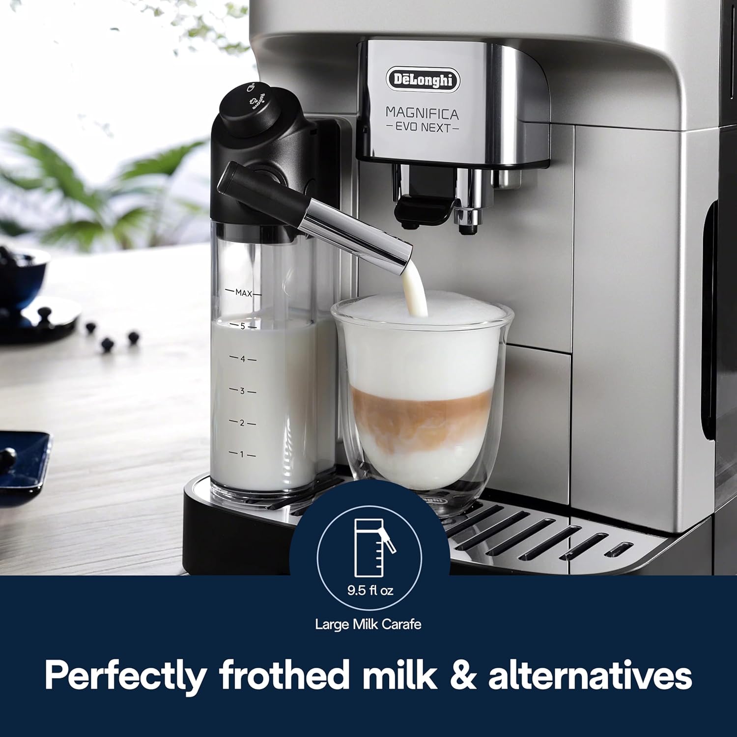 De'Longhi Magnifica Evo Next – Automatic Espresso Machine with Grinder & Milk Frother