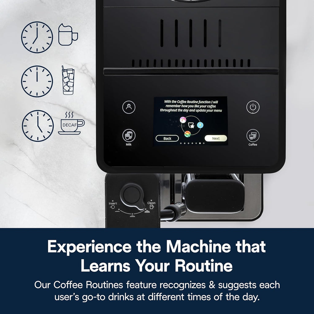 De'Longhi Rivelia – Automatisk espressomachine med kværn og mælkeskummer